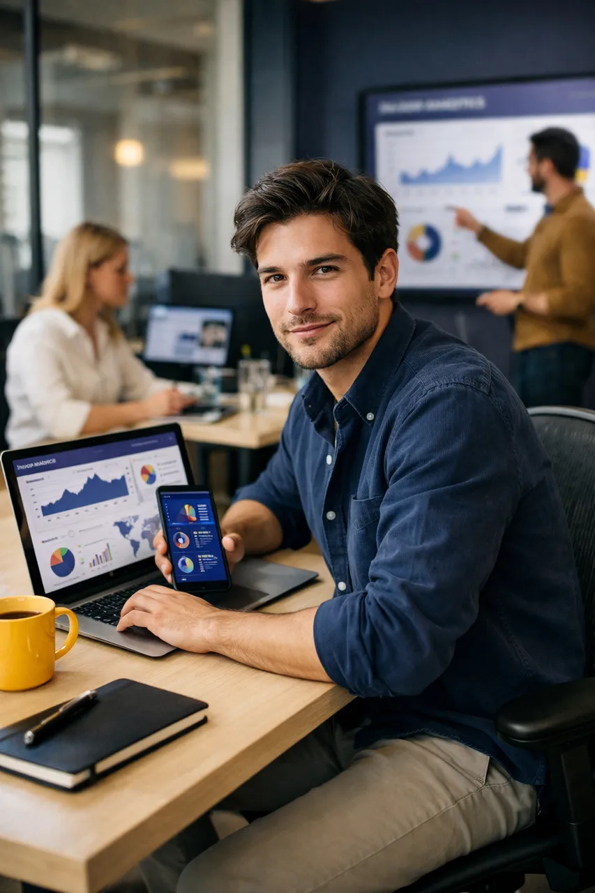 Imagen referencial de Analítica y métricas in-app